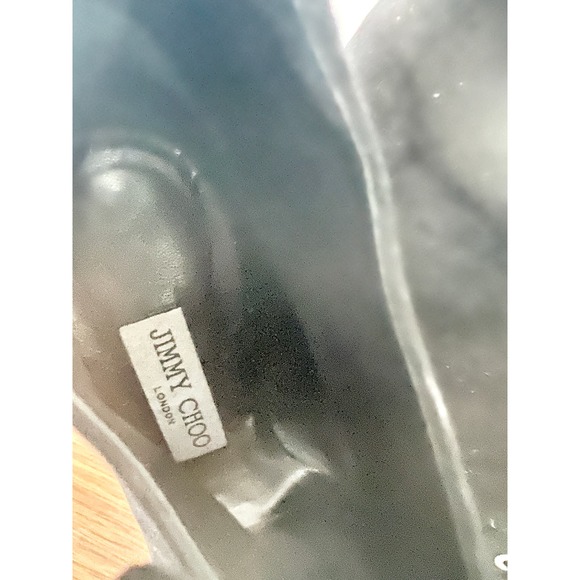 Jimmy Choo Mavy Suede Lace Up Open Toe Ankle Bootie Black Women's Size 39.5 / 9 - Picture 5 of 13